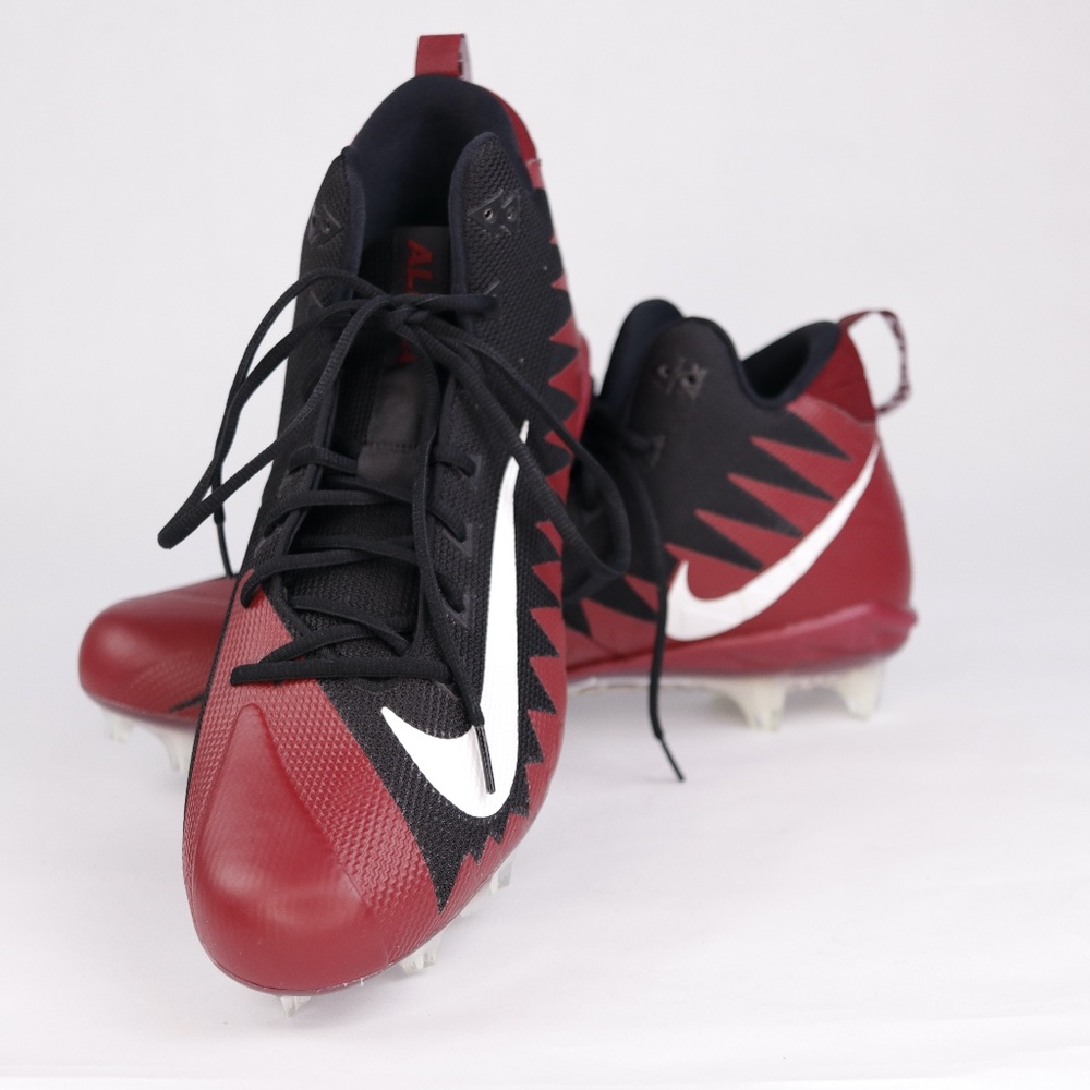 Nike Alpha Menace Maroon White Football Cleats
